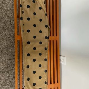 J Crew polka dot chino pants